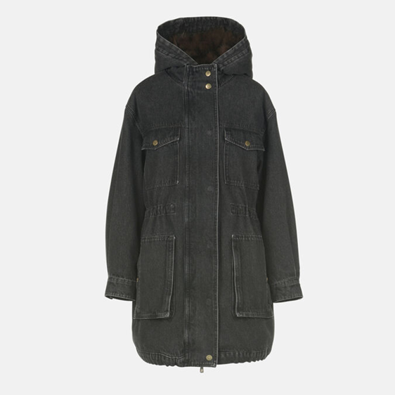 1LS1015-070 LUISA SPAGNOLI Spy Denim Parka Grey #542448.1040 (C-EU-E)