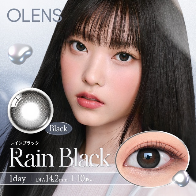 [10片裝]OLENS Rain 1day Black 彩妝隱形眼鏡｜每盒10片