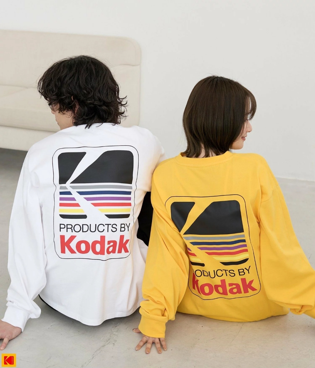 日本限定 Kodak 柯達 厚磅 彩色 大圖標 薄長T 長袖 4款