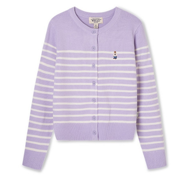 [K] WHO.A.U Steve R-neck Cardigan, (75)Purple, S, WHCKF4913F75 (KWAU49)