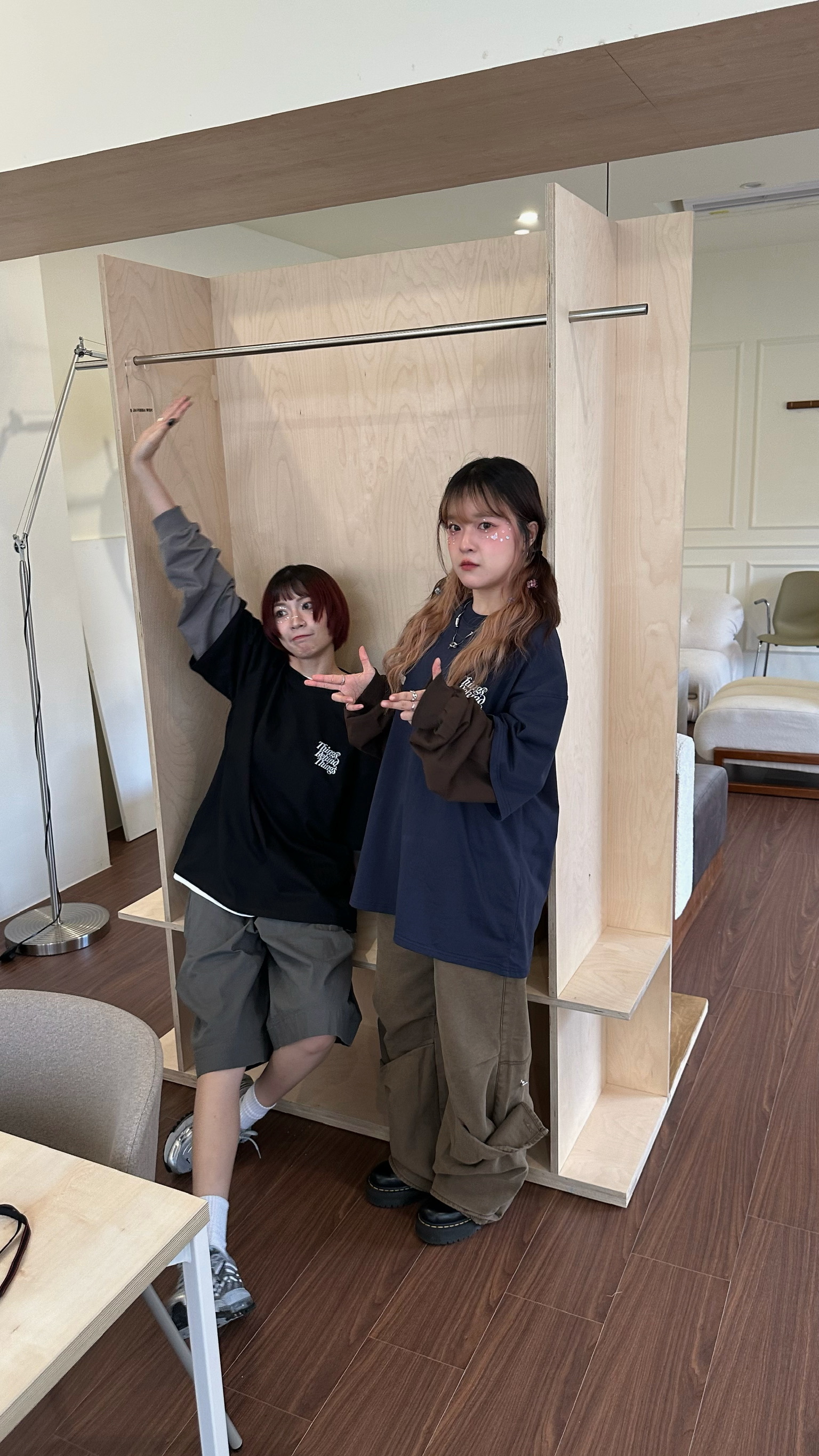 小文字拼袖T shirt