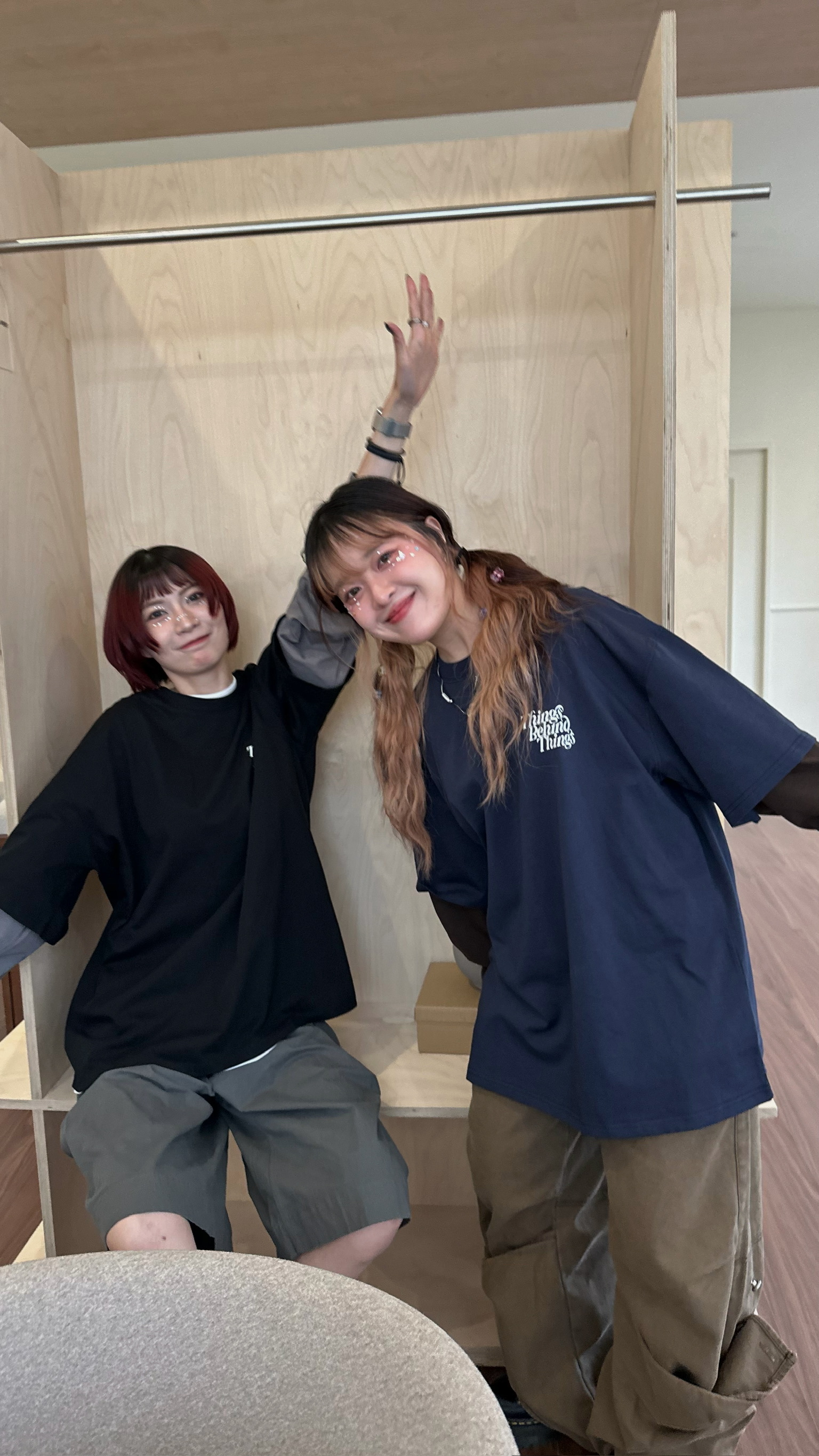 小文字拼袖T shirt