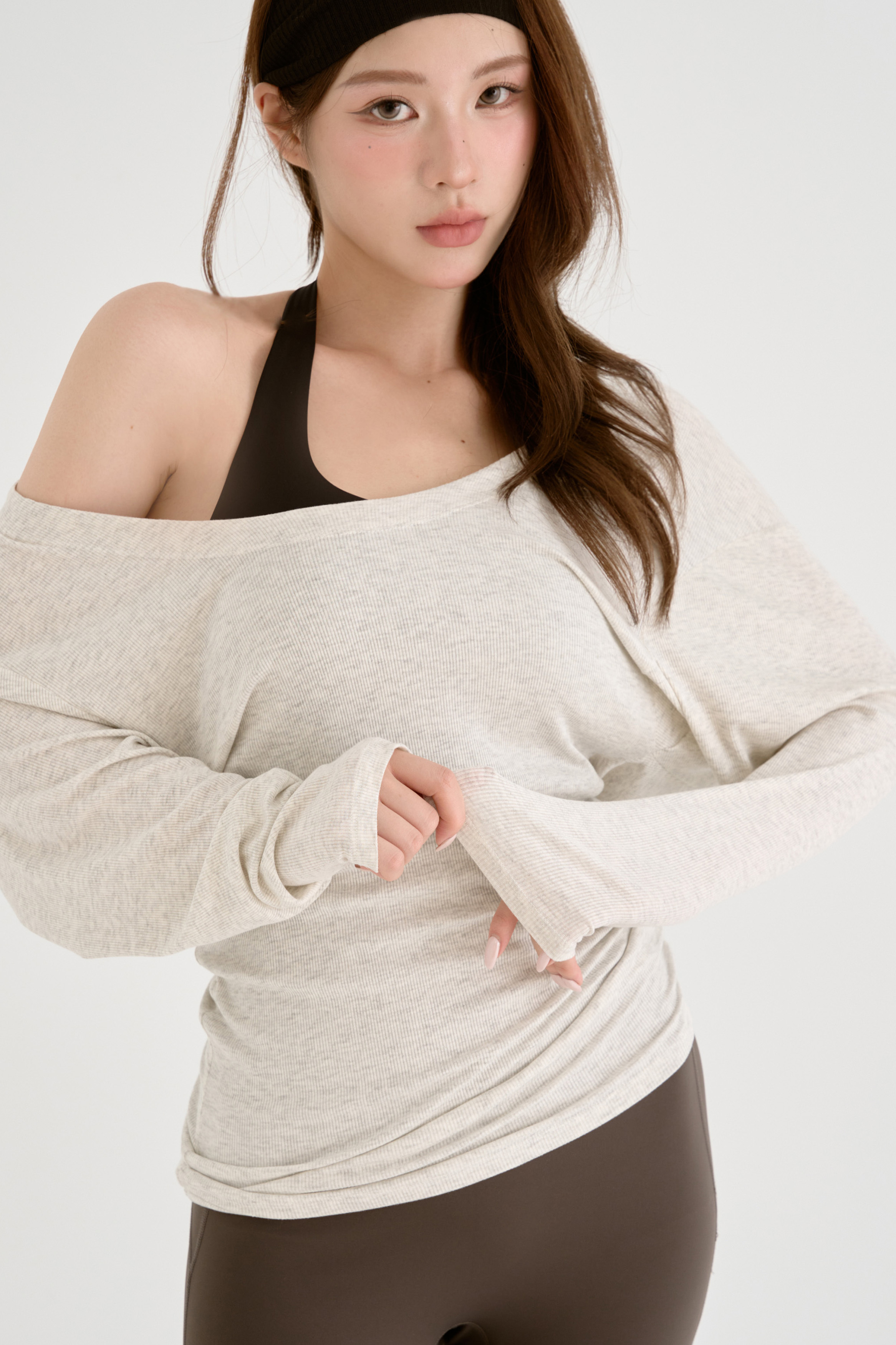 Léor正反兩穿 超修身長版外罩 / 灰