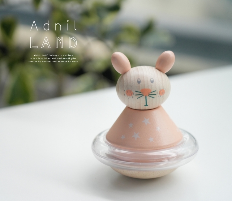 【日本 Adnil LAND】 可愛動物不倒翁安撫玩具 - 可愛兔兔