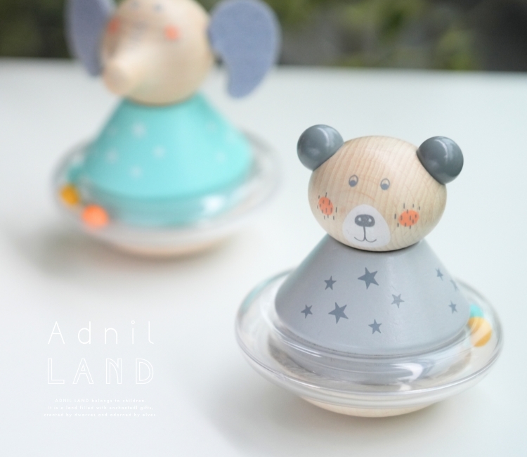 【日本 Adnil LAND】 可愛動物不倒翁安撫玩具 - 療癒熊熊