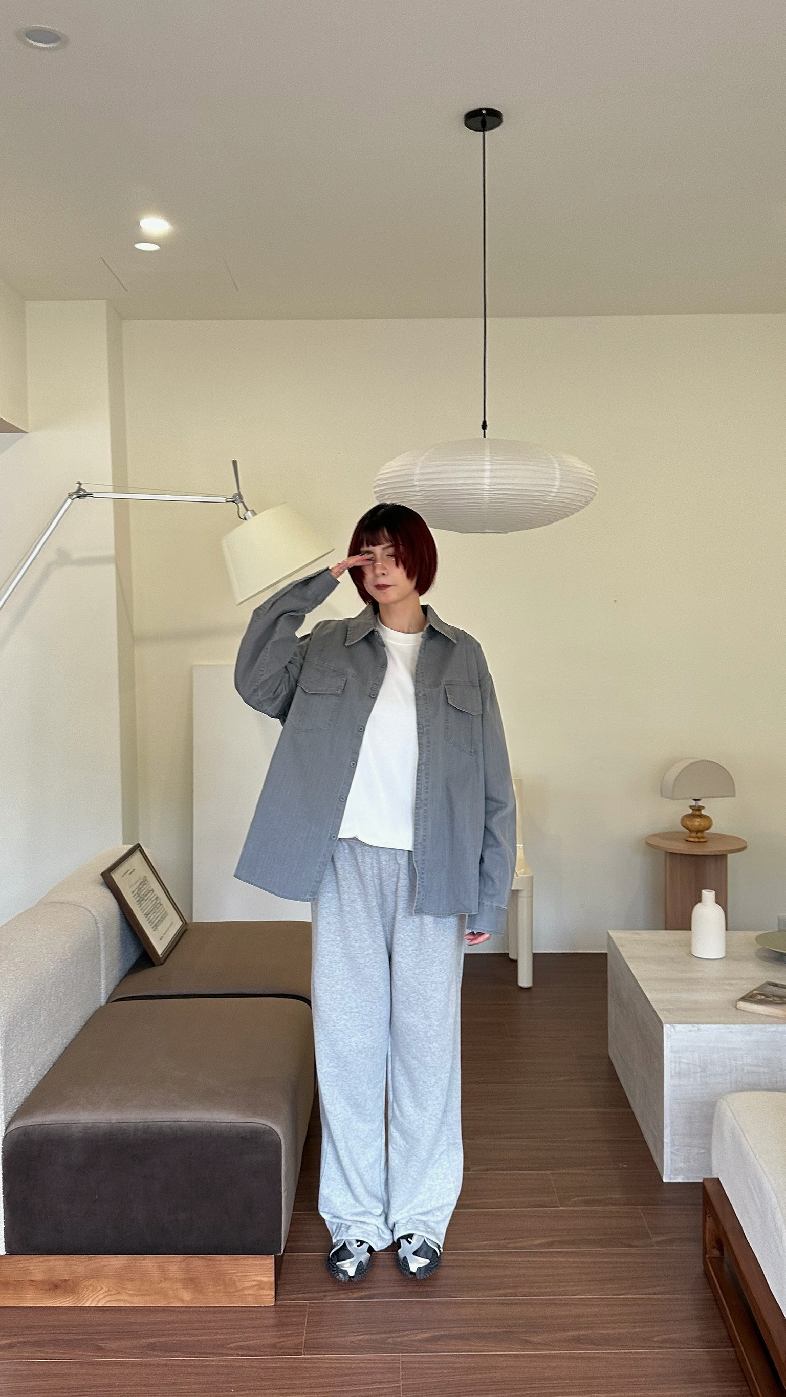 單寧肩線車縫造型襯衫