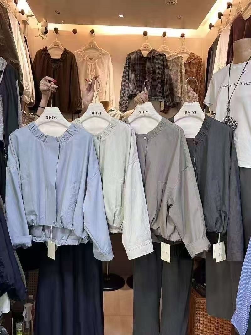 6680 韓系霧面洗水棉拉鍊外套