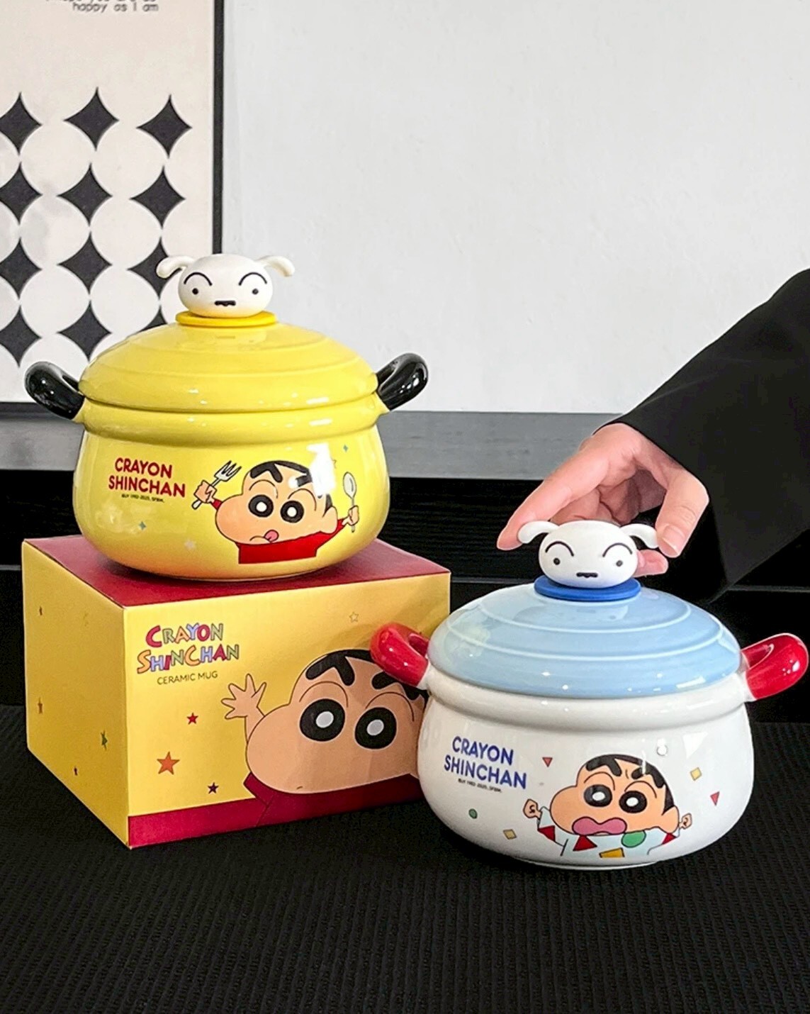 <正版授權>蠟筆小新 雙耳泡麵碗 1100ml 大容量