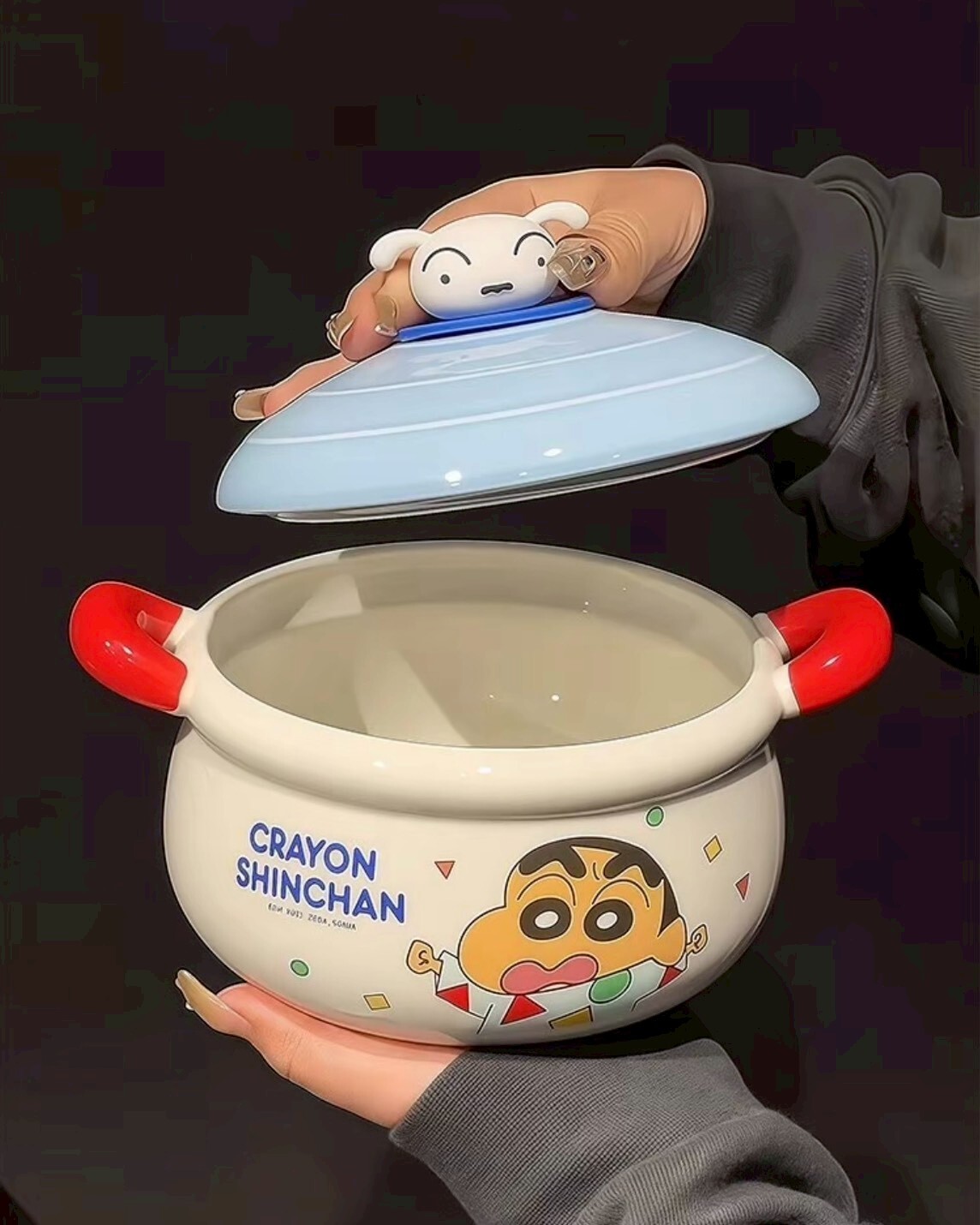 <正版授權>蠟筆小新 雙耳泡麵碗 1100ml 大容量