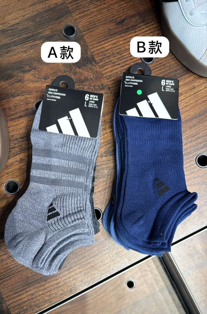 【直播】Adidas LL1015315  Adidas 男裝短襪 1 Pack 6對 L Size