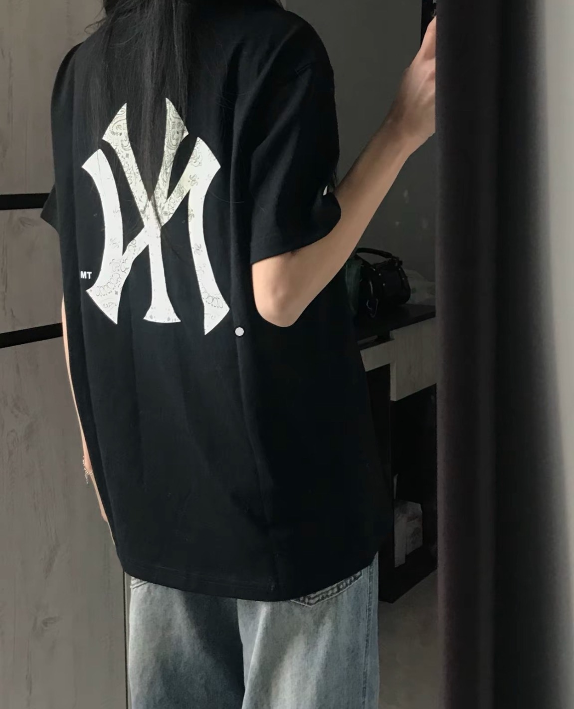 【現貨】New Era MLB 圖騰腰果花 黑色 白色 NY LA