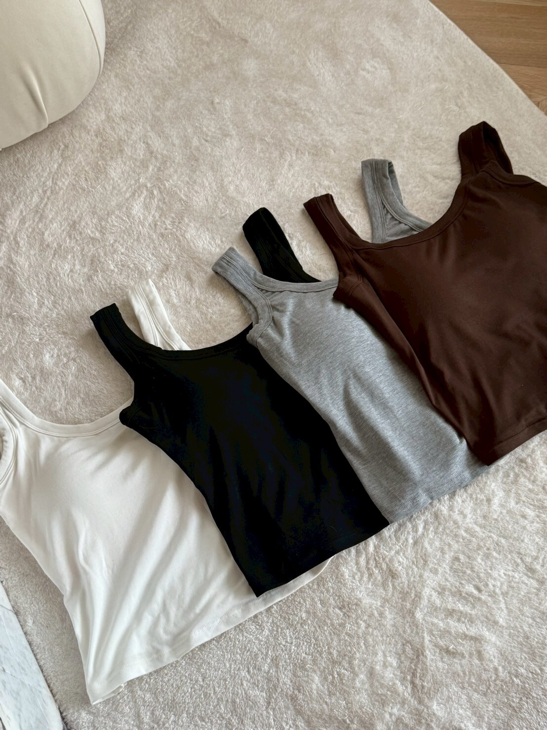 （現貨）#X61 必須囤貨包色超好看圓領美背bratop(黑/白/咖啡/淺灰)#貼身衣物不退不換