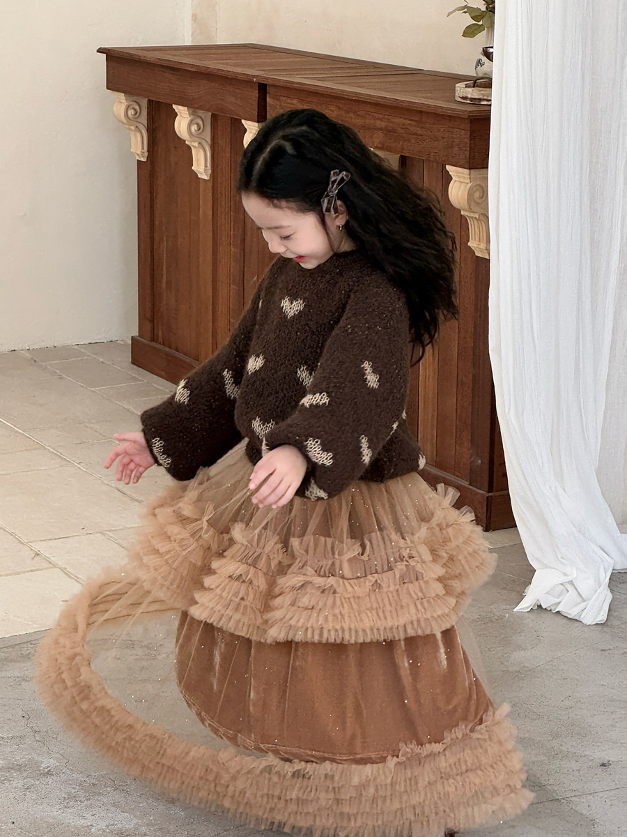 夢幻復古絲絨亮晶晶長裙