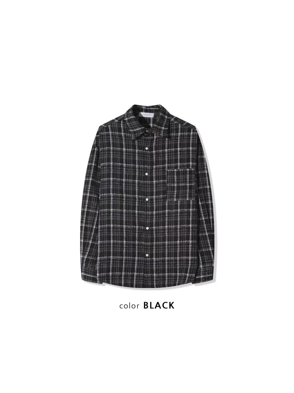 格仔長袖恤衫 CONCRETE-023S