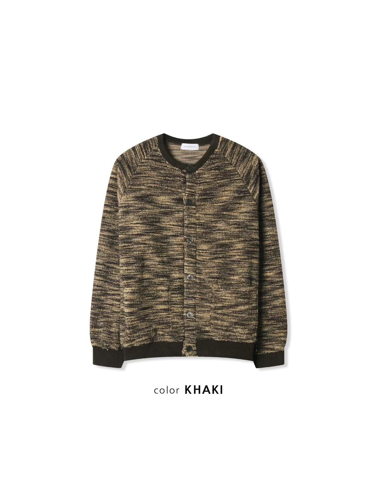 混色胸針織外套 CONCRETE-029JK