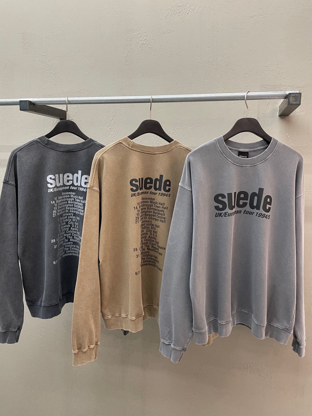 洗水英文字衛衣 ARCHIVE-393T