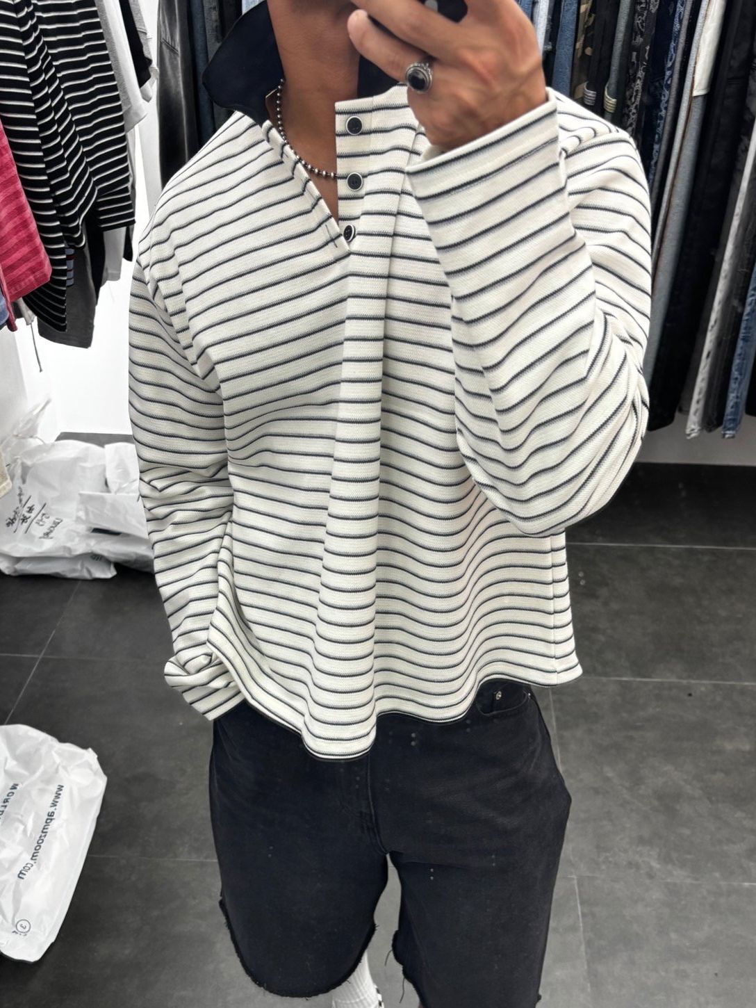 橫間長袖Polo衫 LIL-061T