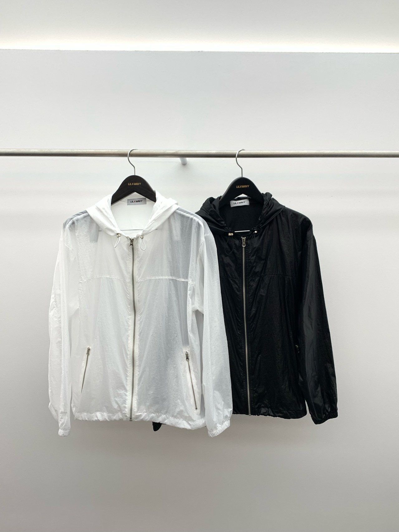 淨色連帽拉鍊外套 LIL-064JK