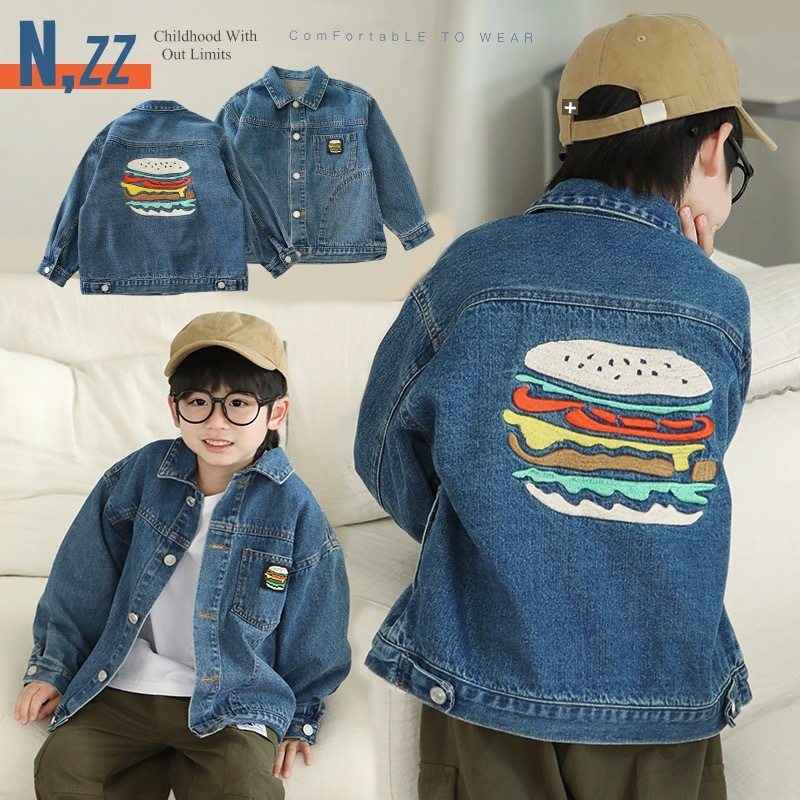 現貨130｜漢堡牛仔外套   ‧₊