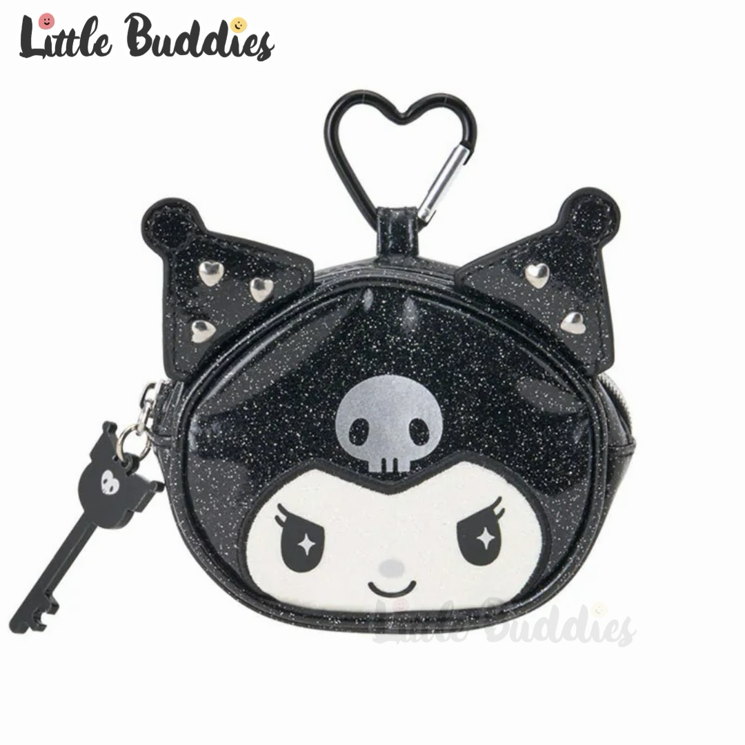 日本 Sanrio Kuromi 20周年鎖匙設計系列 - 心形扣頭形拉鏈袋