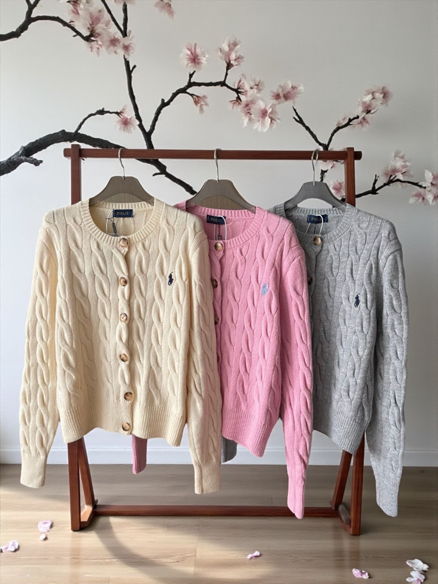 Ralph Lauren絞花開衫