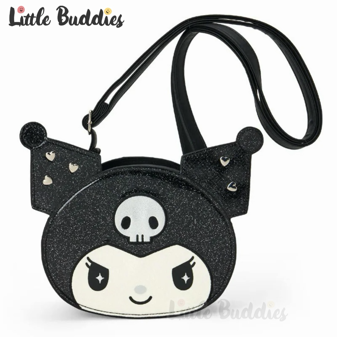 日本 Sanrio Kuromi 20周年鎖匙設計系列 - 頭形斜揹袋
