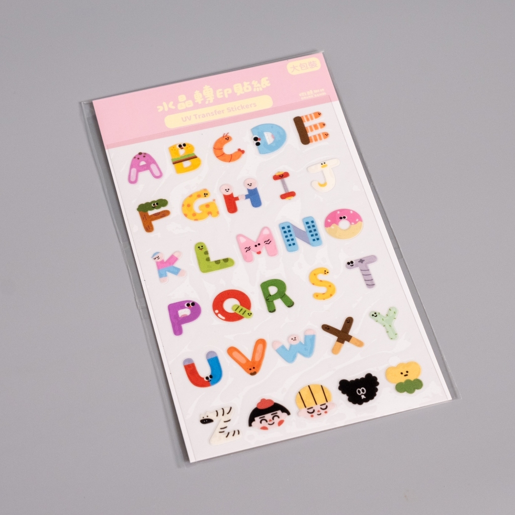 英文字母 水晶轉印貼紙 大包｜微醺斑比