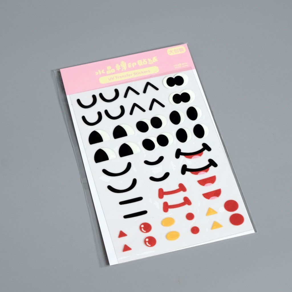 眼睛鼻子嘴巴 水晶轉印貼紙 大包｜微醺斑比
