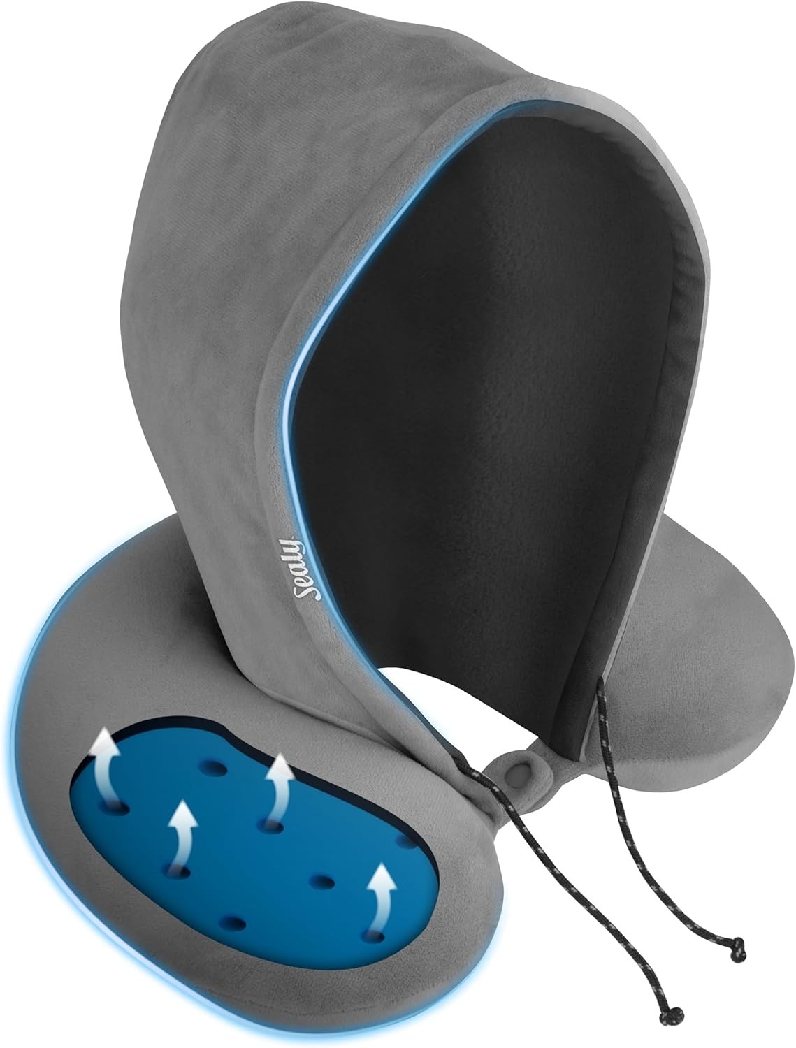 【預購】Sealy Hoodie Travel H101551 冰感連帽記憶頸枕