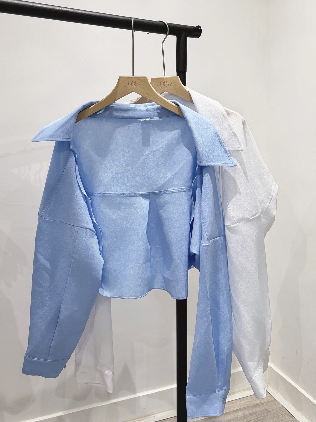 斷貨~ 恤衫款罩衣