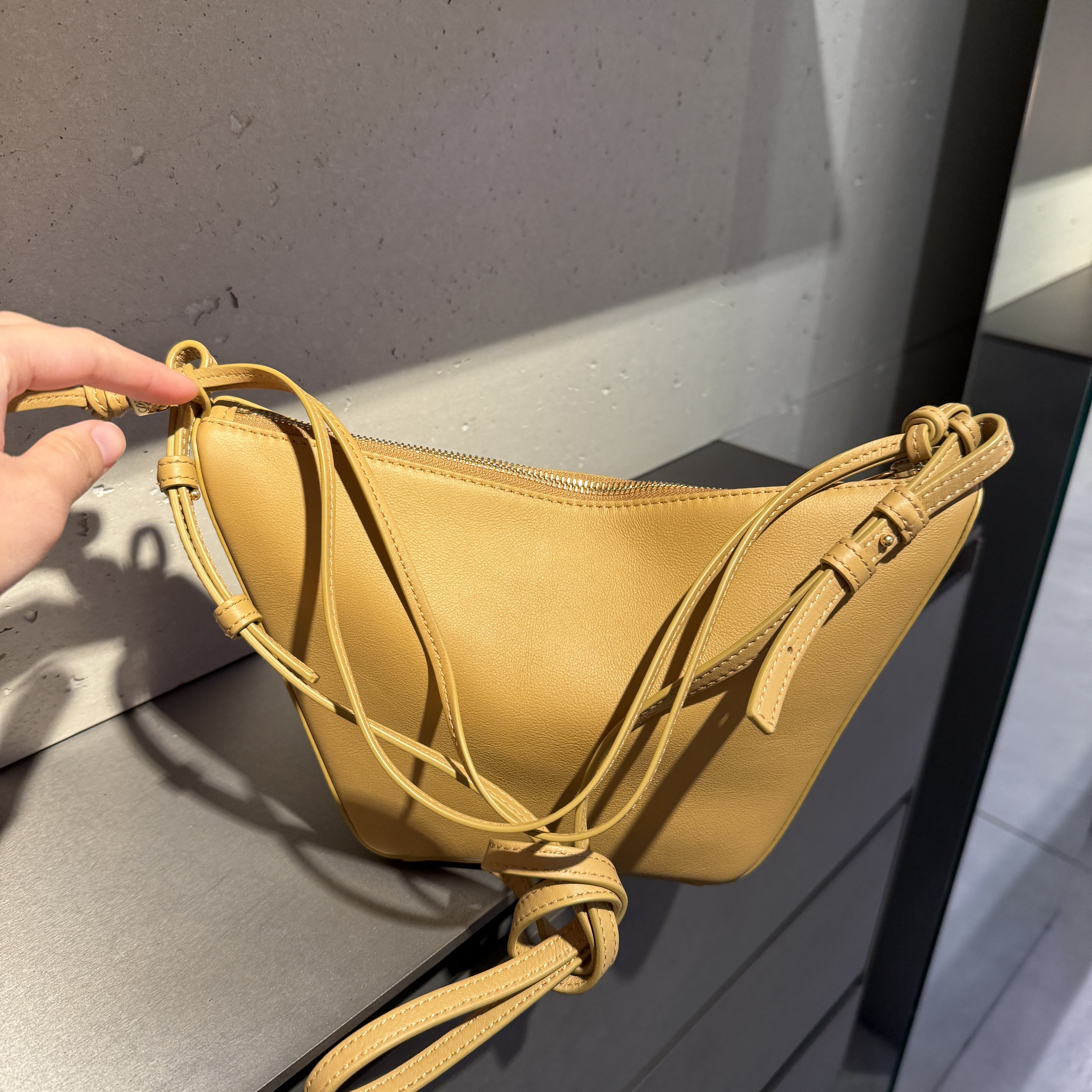 Loewe Hammock Mini Hobo bag Sahara yellow