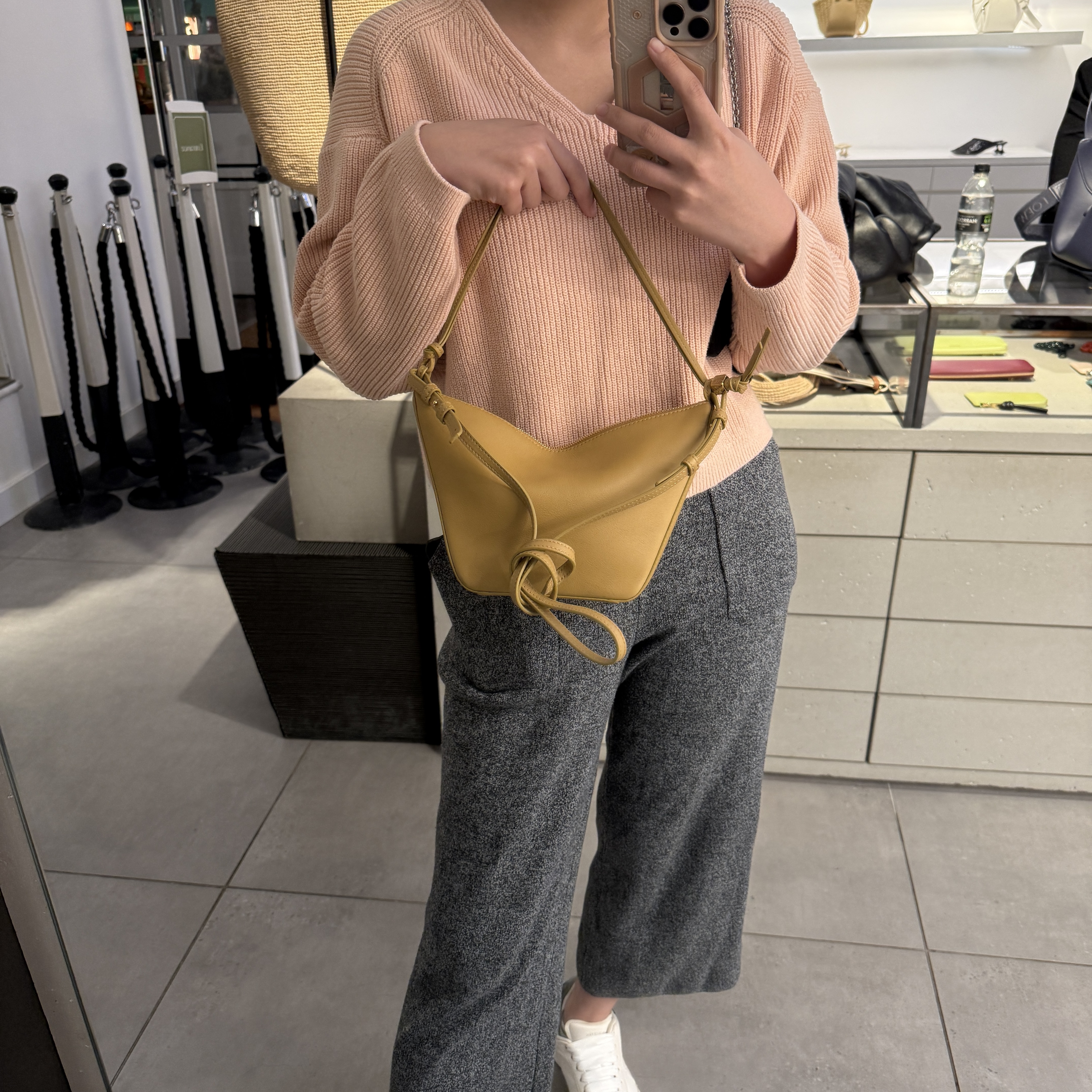 Loewe Hammock Mini Hobo bag Sahara yellow