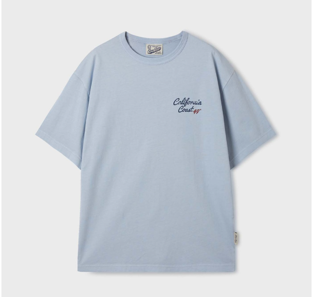 [K] WHO.A.U Steve Graphic Dyed T-, (51)Light Blue, WHRPF2521U51 (KWAU206)