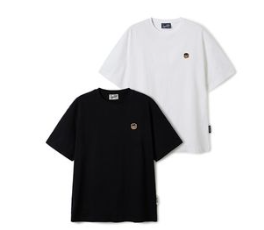 [K] WHO.A.U (2PACK)Steve Head Patch T-, (19)Black, WHRAF2352U19 (KWAU277)