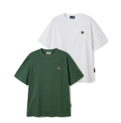 [K] WHO.A.U (2PACK)Steve Head Patch T-, (49)Khaki, WHRAF2352U49 (KWAU280)