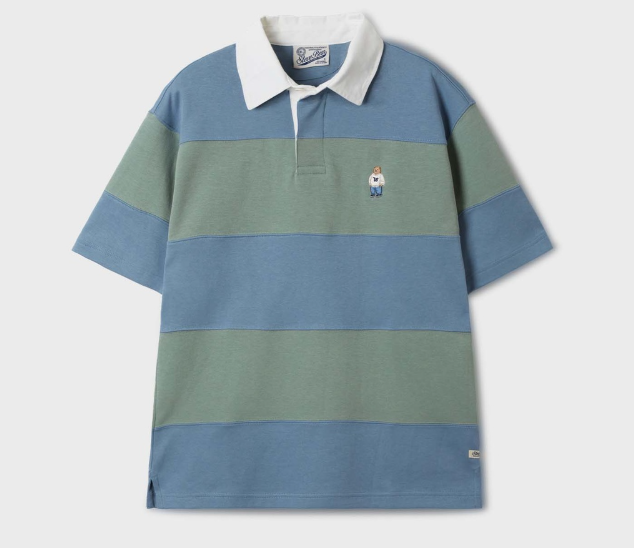 [K] WHO.A.U Steve Colorblock Collar T-S, (50)Blue, WHHAF2421U50 (KWAU275)