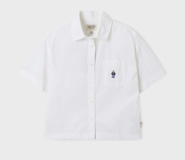[K] WHO.A.U Steve Crop Short Sleeve Sh, (39)Ivory, WHYWF2513F39 (KWAU241)