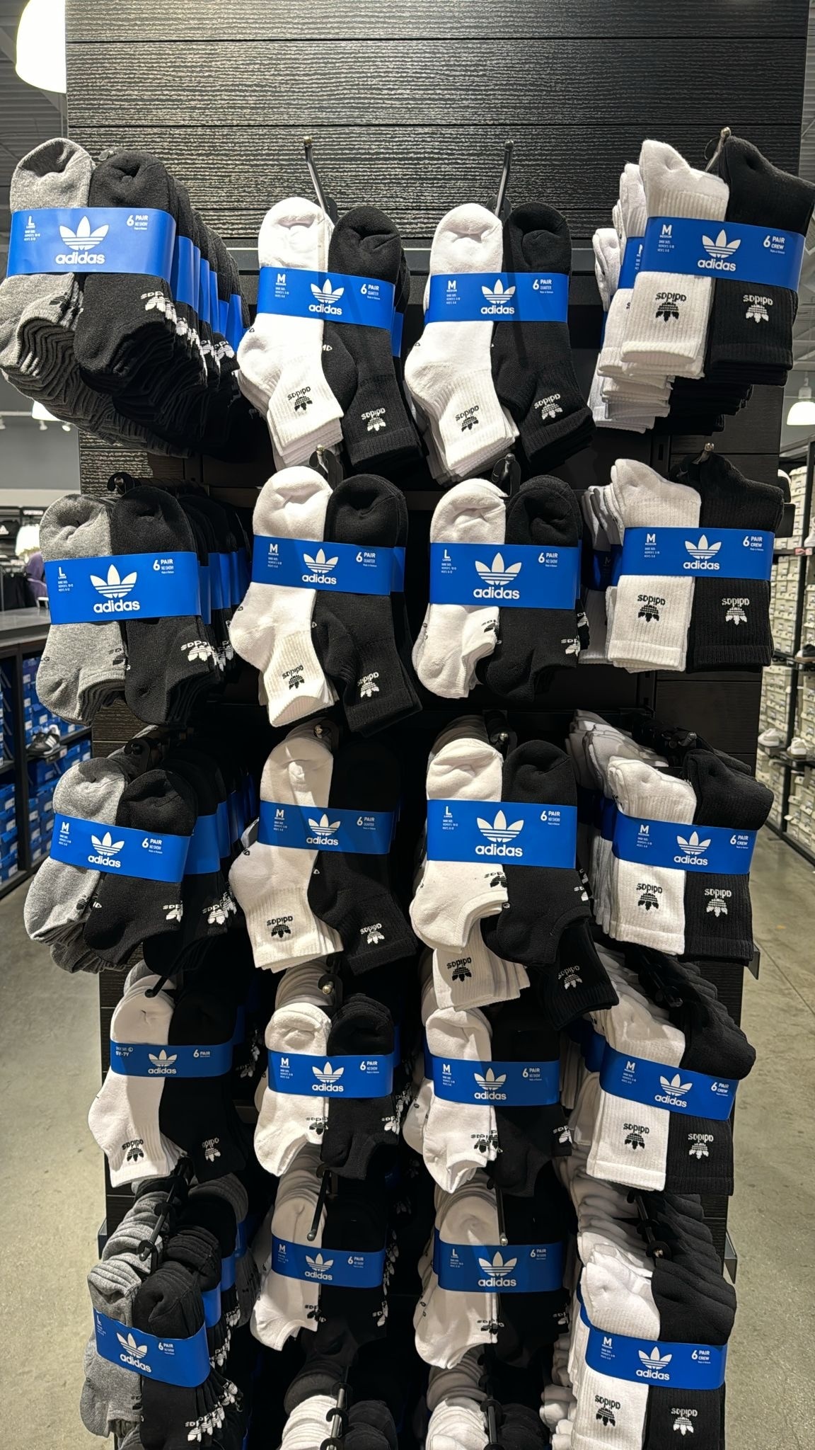 【預購】Adidas LL101596 Original logo襪（6對裝）