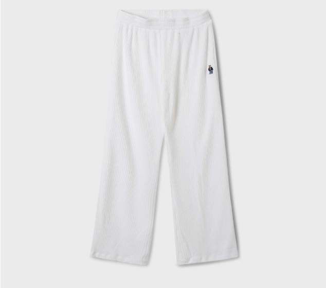 [K] WHO.A.U Steve Ribbed Wide Pants, (39)Ivory, WHTMF2451F39 (KWAU231)
