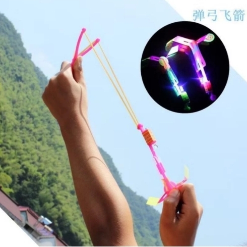 草屯院|LED彈射竹蜻蜓 發光彈射玩具