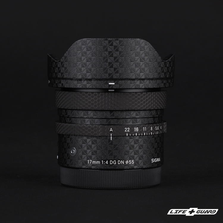 LIFE+GUARD 鏡頭貼膜安裝示意，適用SIGMA 17mm F4 DG DN