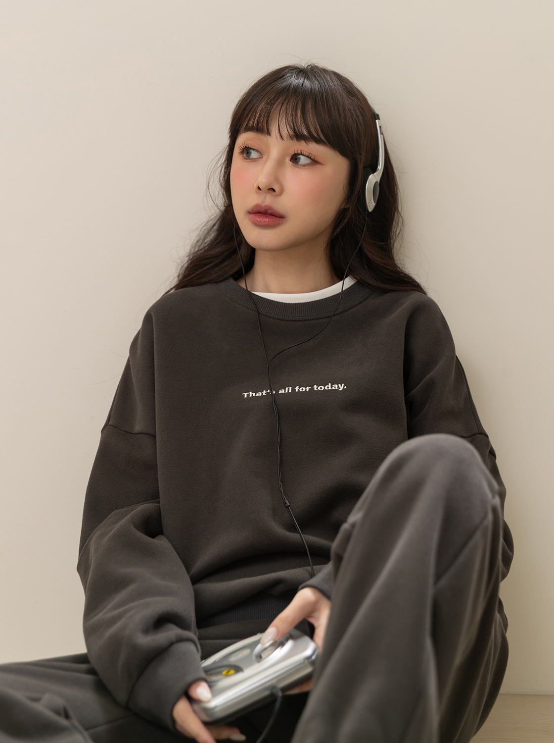 【期間限定】經典內刷毛圓領T恤