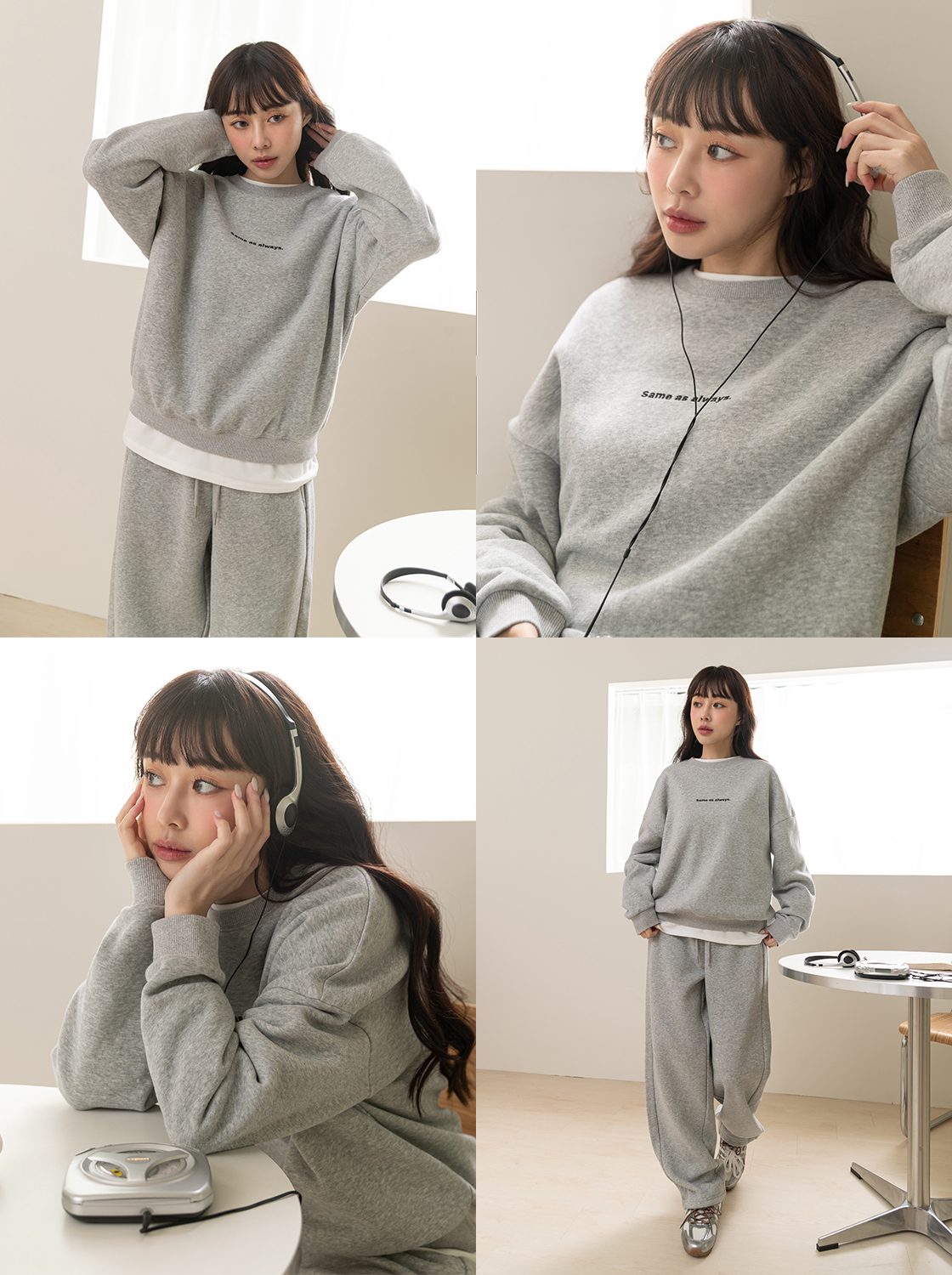 【期間限定】經典內刷毛圓領T恤