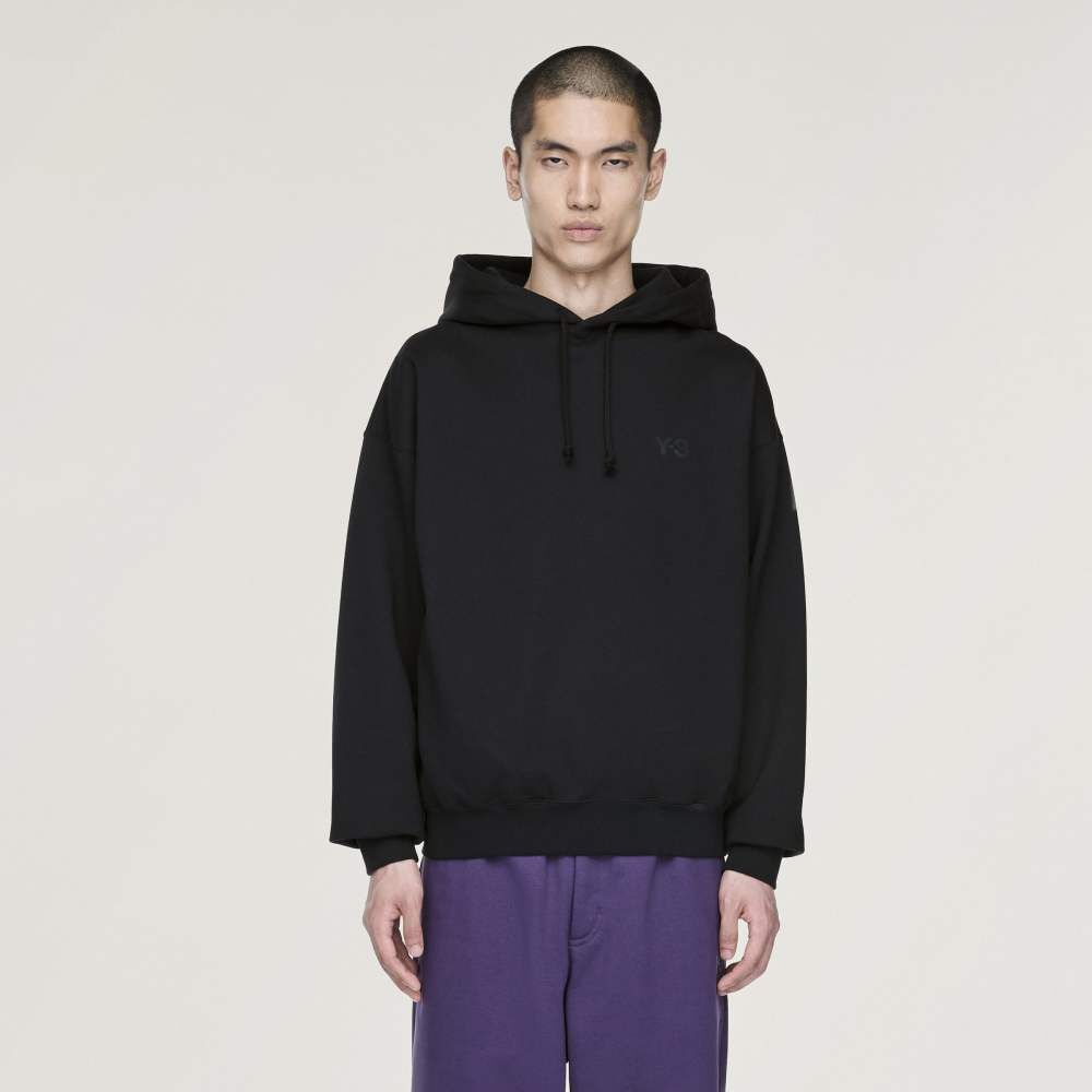 【 Y-3 FT LOGO HOODIE 毛圈連帽衫 - 黑 】