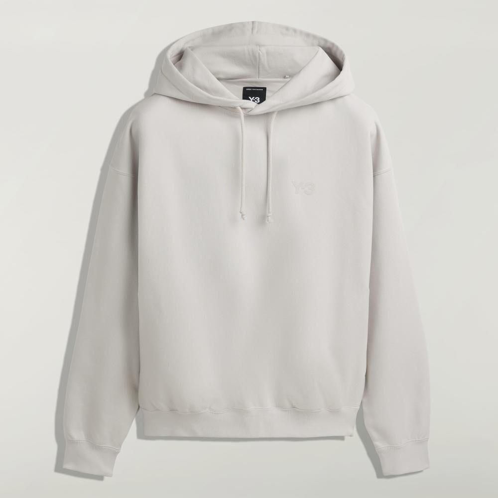 【 Y-3 FT LOGO HOODIE 毛圈連帽衫 - 珍珠白 】