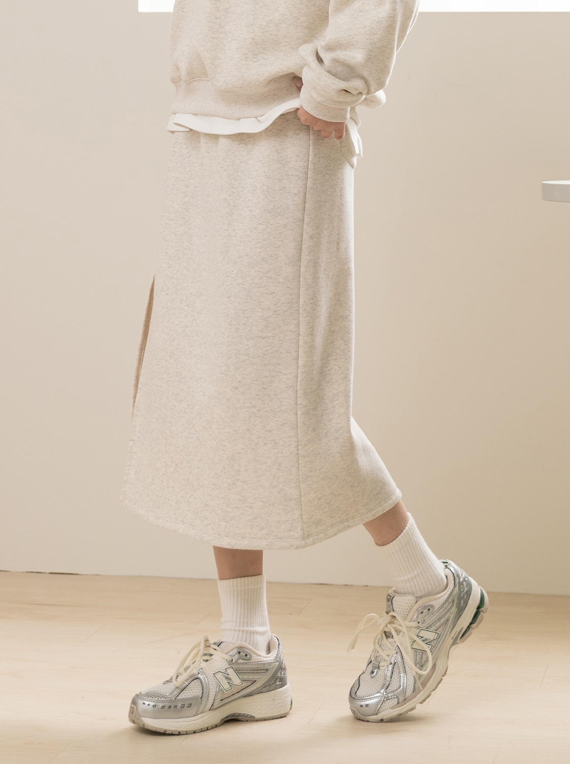 【期間限定】鬆緊內刷毛長裙