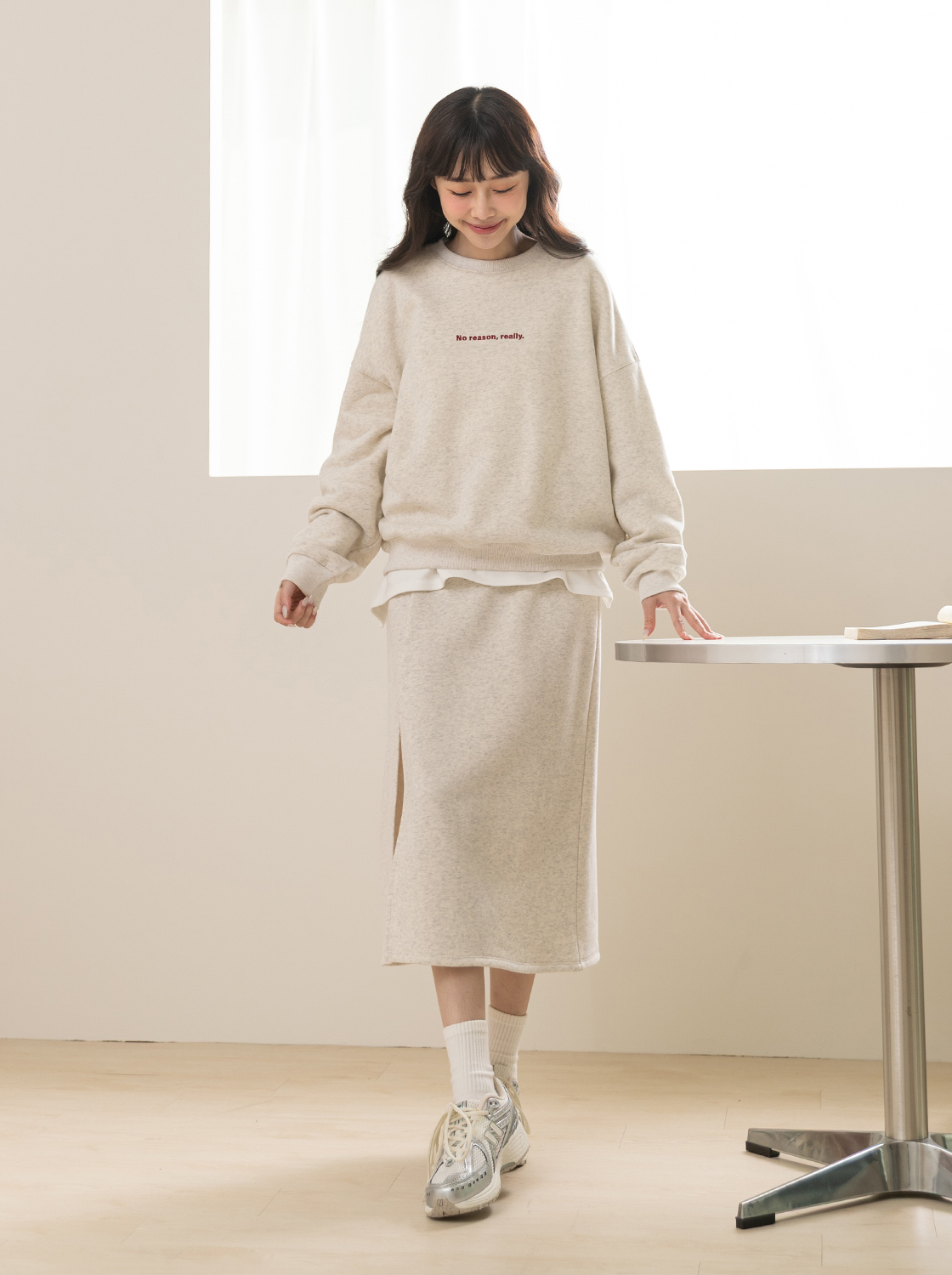 【期間限定】鬆緊內刷毛長裙