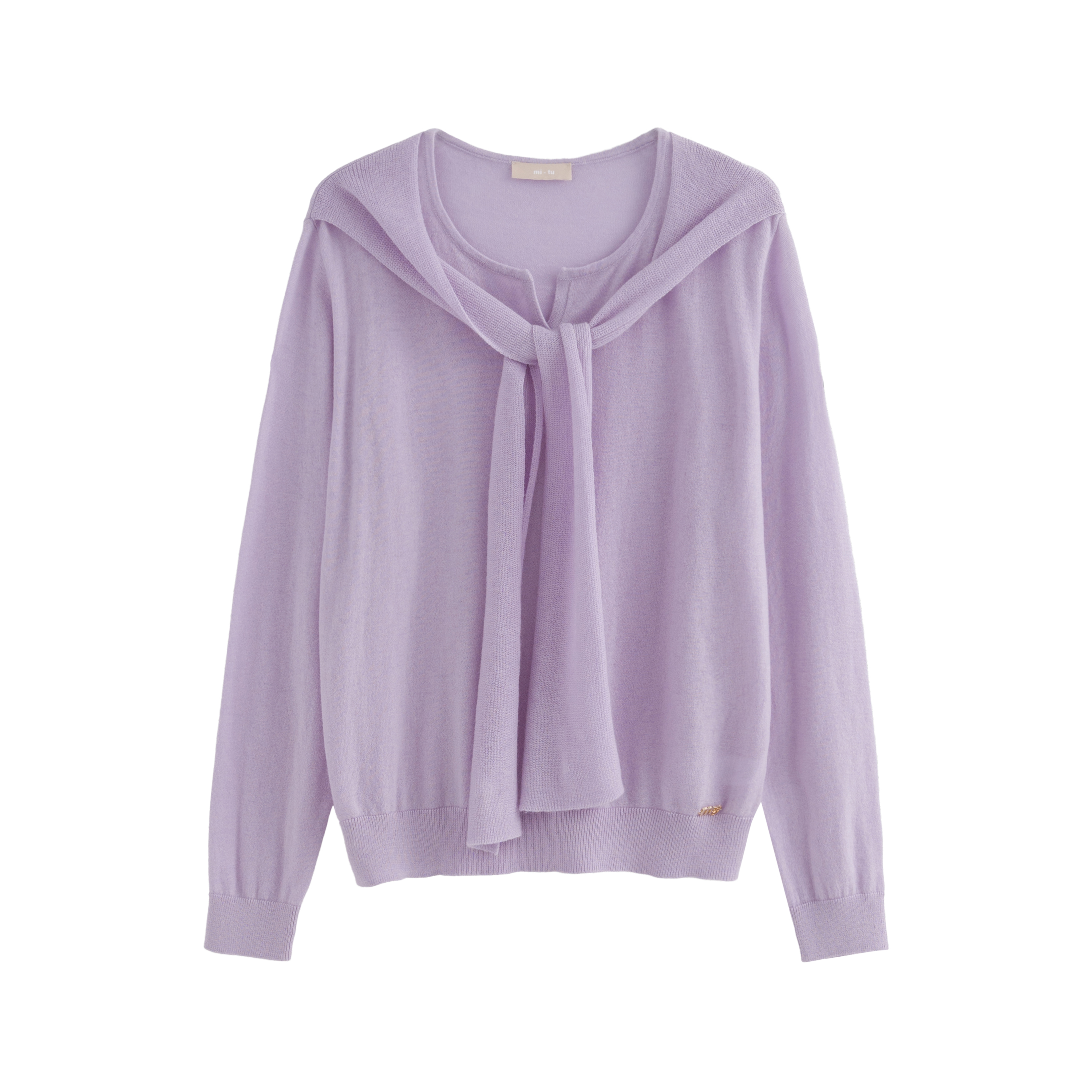 mi-tu 羊毛蝴蝶結毛衣