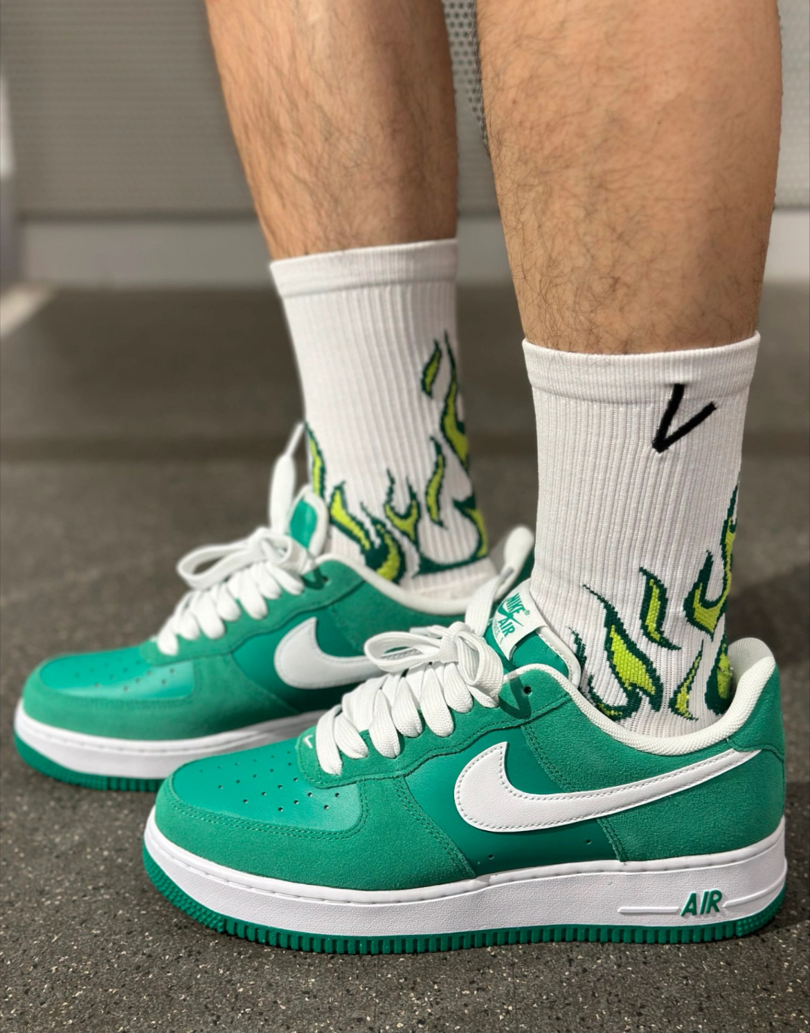 男鞋 NIKE AIR FORCE 1 '07 LV8 綠色 麂皮 緩震 經典 休閒鞋【IB6388-300】AF1