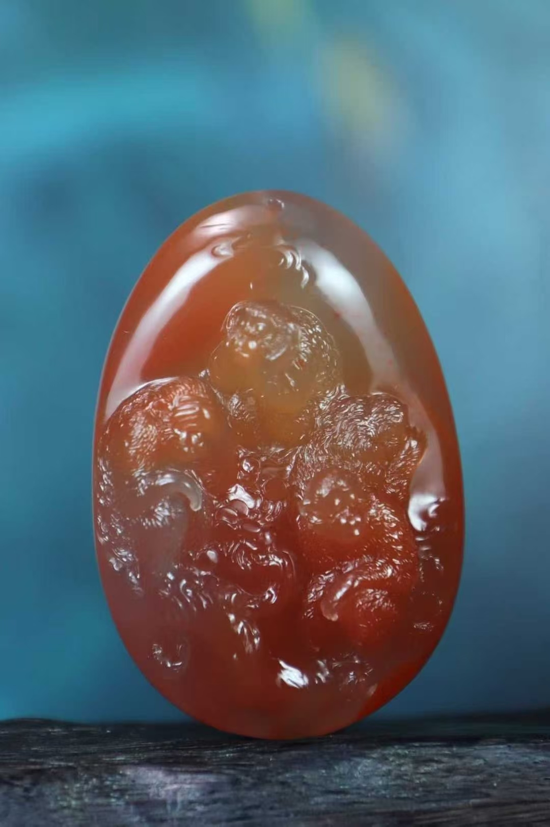 南紅四不猴,天然南紅瑪瑙